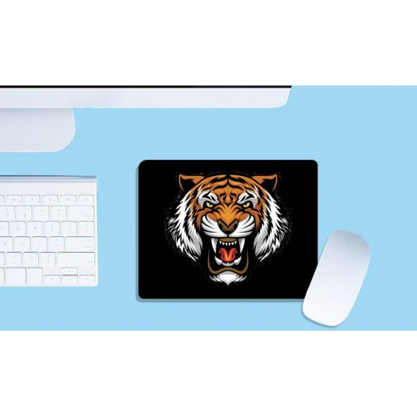 TIGER ANGRY FACE MOUSE PAD