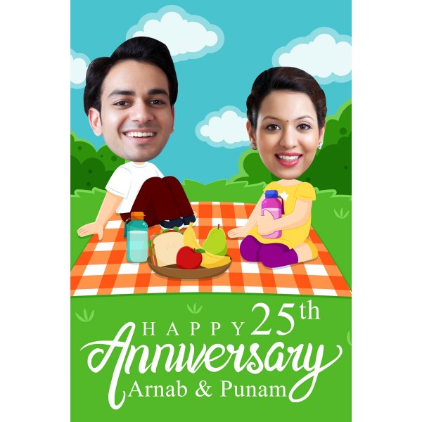 Personalised E-Caricature for Anniversary
