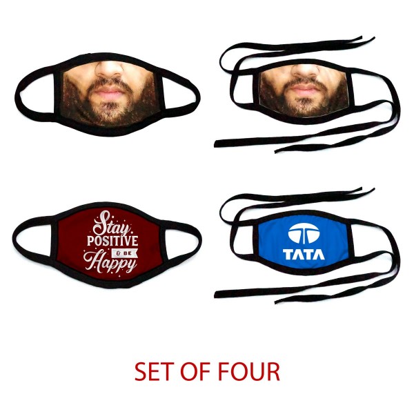 Personalised 3 Layer Cloth Mask Set of 4