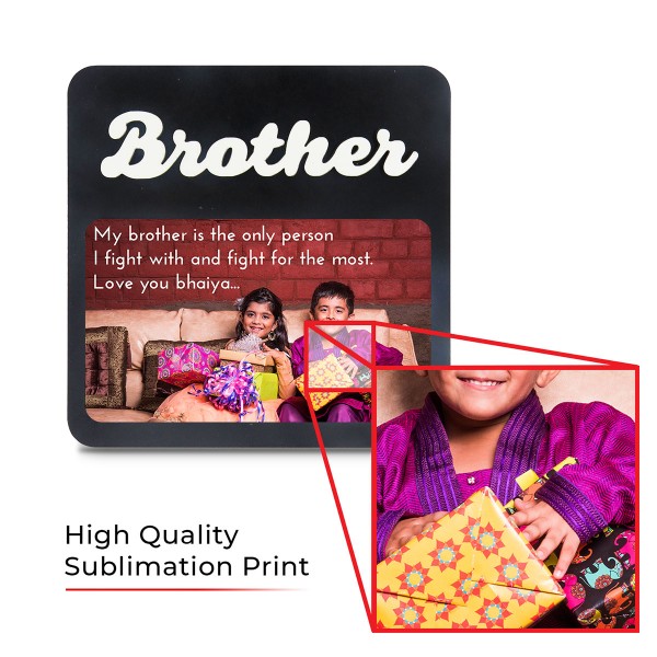 Brother WOODEN PHOTO FRAME WITH FIXED TITLE PLAQUE