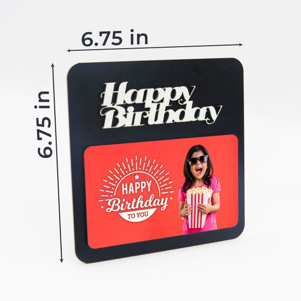 Happy Birthday WOODEN PHOTO FRAME WITH FIXED TITLE...