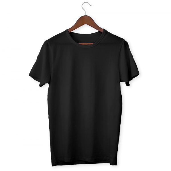 Black Plain Unisex Half Sleeve T-Shirt